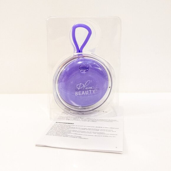 NEW Plum Beauty Compact Sonic Facial Cleansing Brush Beauty Skincare USB Purple - Picture 3 of 4